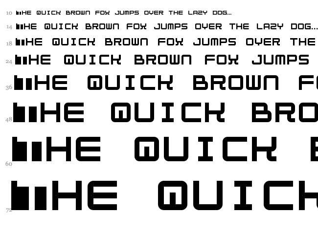 Fill In The Gaps font waterfall